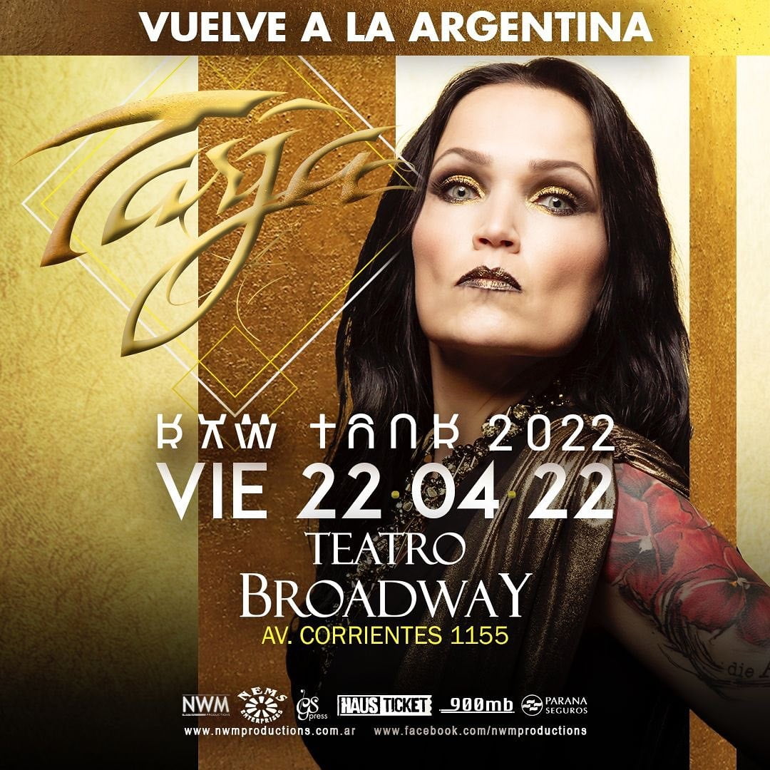 Tarja en Argentina: nueva visita de la cantante finlandesa para 2022