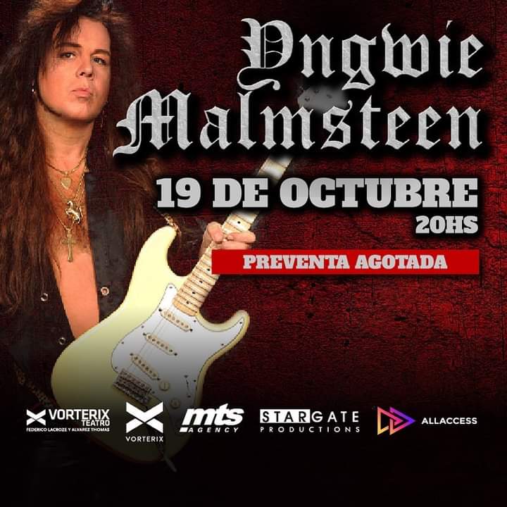 Yngwie Malmsteen en Argentina: el icono del shred guitar llega a Buenos Aires
