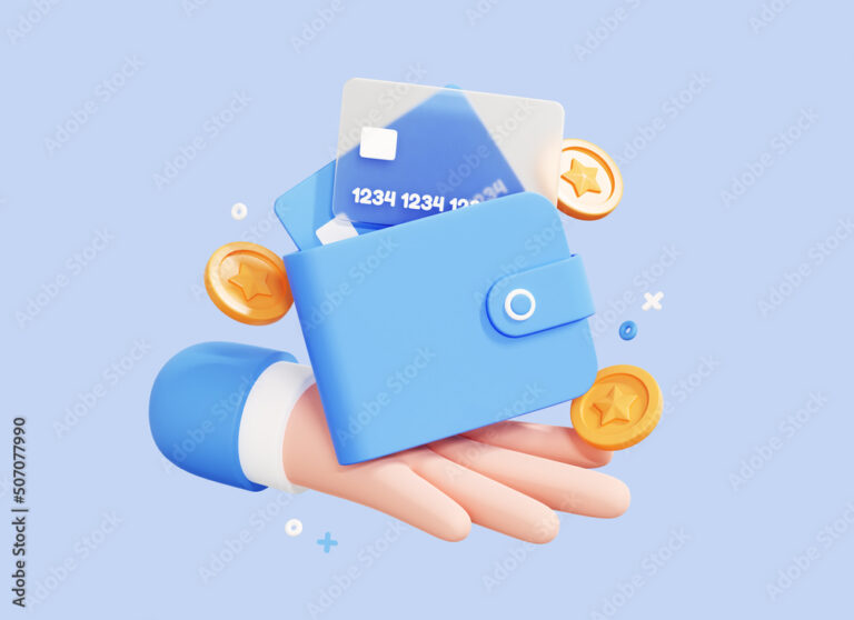 manos sosteniendo tarjeta de credito y moneda